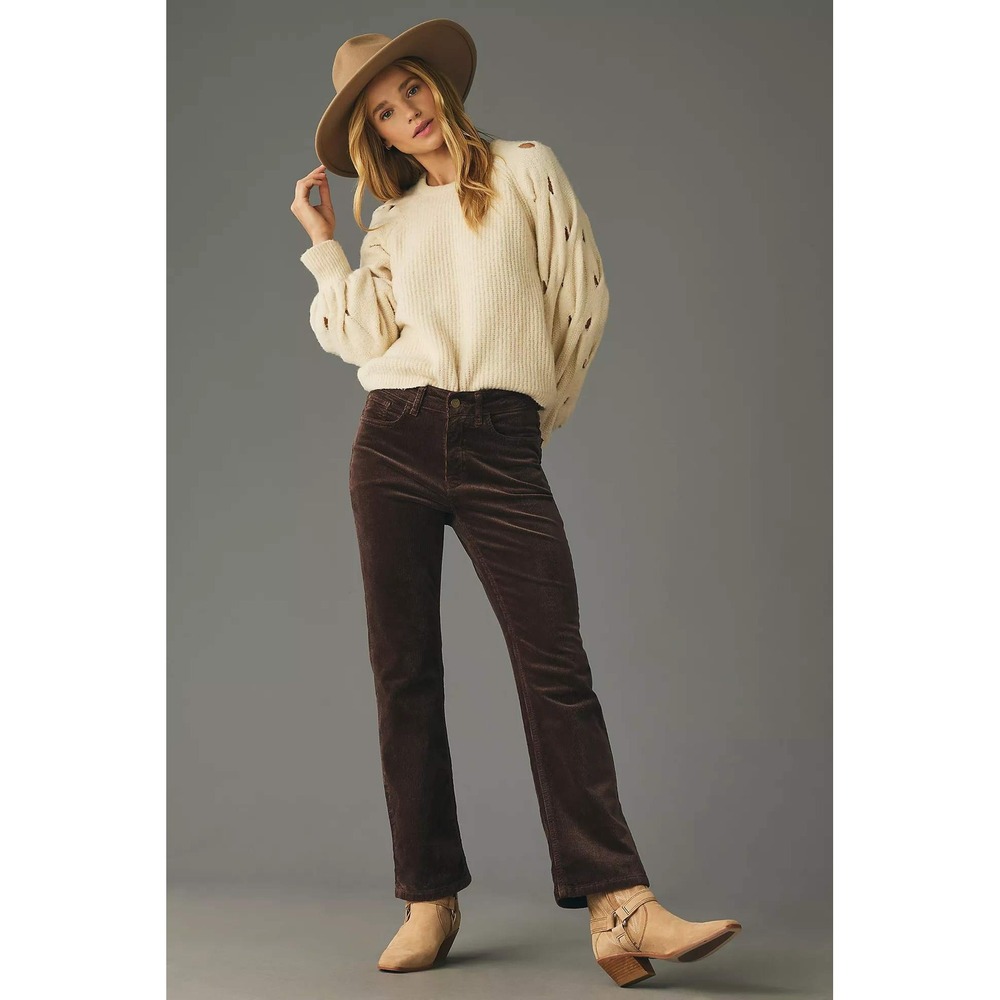 Pilcro and the Letterpress Brown Corduroy Straight Leg Pants Size 28 OB1776093